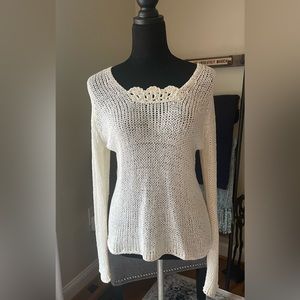 Peck & Peck Open Weave Lightweight Sweater